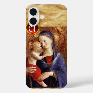 VIRGIN WITH CHILD  Red Ruby Monogram iPhone 16 Plus Case
