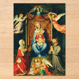 Virgin with Child, St. Adelheid and St. Francis Acrylic Invitations