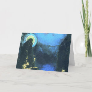 Virgin With Corona By Odilon Redon 1898 Card