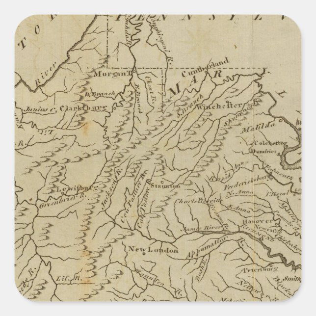 Virginia 12 square sticker (Front)