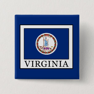 Virginia 15 Cm Square Badge