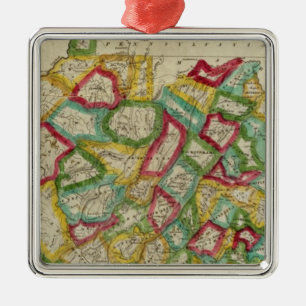 Virginia 3 metal ornament