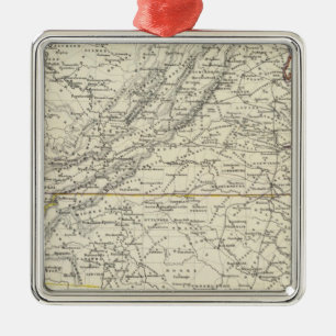 Virginia 4 metal ornament