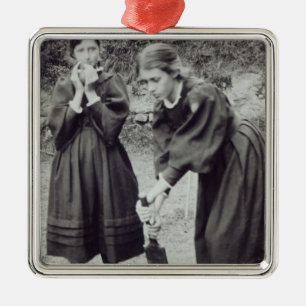 Virginia and Vanessa Stephen, in St. Ives, 1894 Metal Ornament