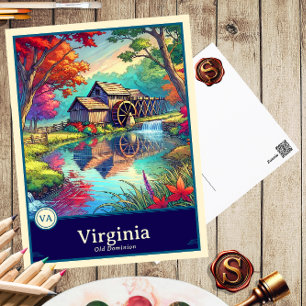 Virginia Anime Style Cel Shaded Postcard
