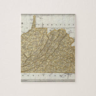 Virginia Atlas Map Jigsaw Puzzle