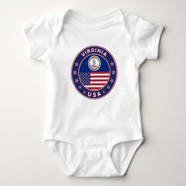 Virginia  baby bodysuit (Front)