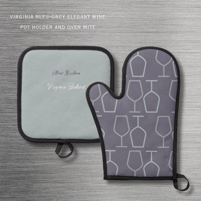 Virginia Baked Personalised | Virginia Wine Lover  Oven Mitt & Pot Holder Set (Creator Uploaded)