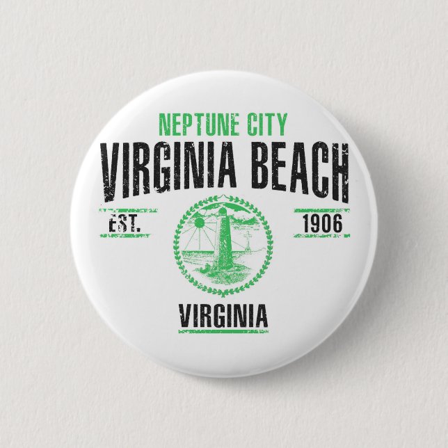 Virginia Beach 6 Cm Round Badge (Front)