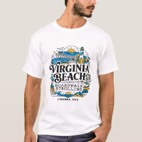Virginia Beach Boardwalk Strolling Coastal Scene