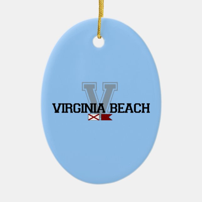 Virginia Beach. Ceramic Ornament (Front)