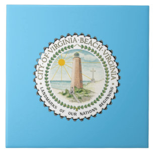 Virginia Beach city flag Ceramic Tile
