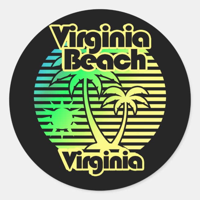 Virginia Beach Classic Round Sticker (Front)