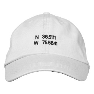 Virginia Beach coordinates ball cap