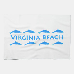 Virginia Beach Dolphins Logo Tea Towel