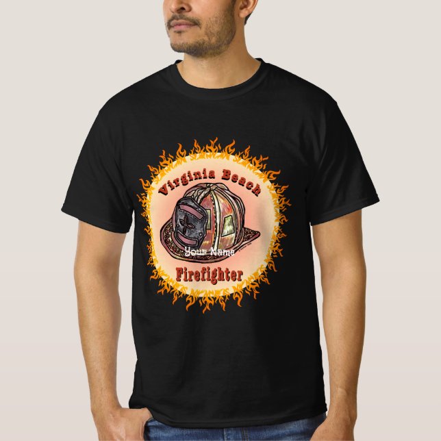 Virginia Beach Firefighters  T-Shirt (Front)