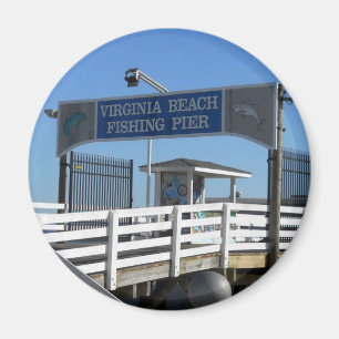 Virginia Beach Fishing Pier Magnet
