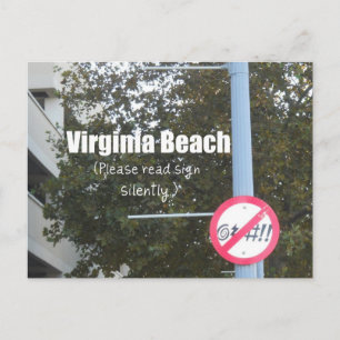 Virginia Beach Profanity Signs Postcard