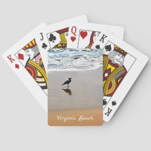 Virginia Beach ~ Seagull, Sand and Ocean Playing Cards