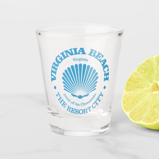 Virginia Beach (seashell) Shot Glass (Front)