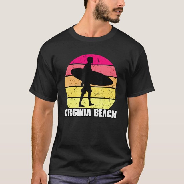 Virginia Beach Surfing Surfer Surf T-Shirt (Front)
