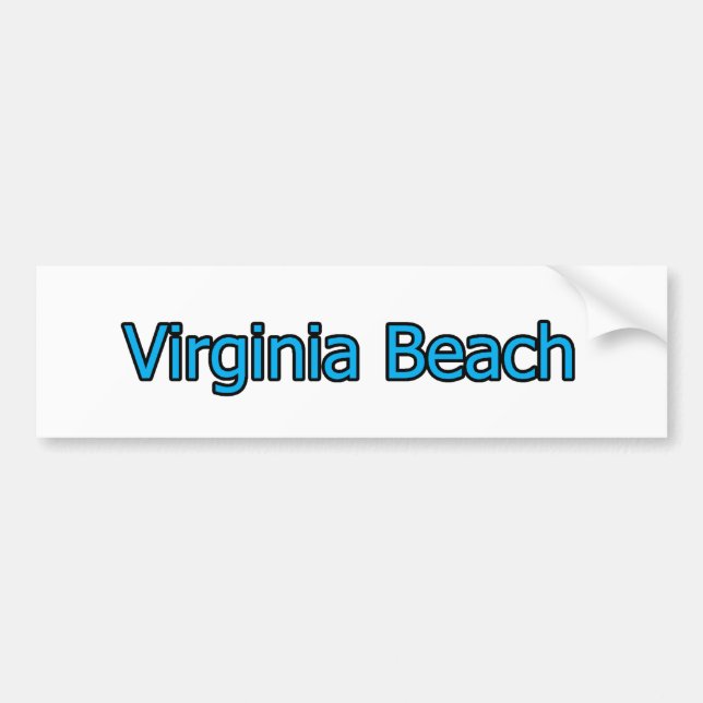 Virginia Beach Text Logo Bumper Sticker (Front)