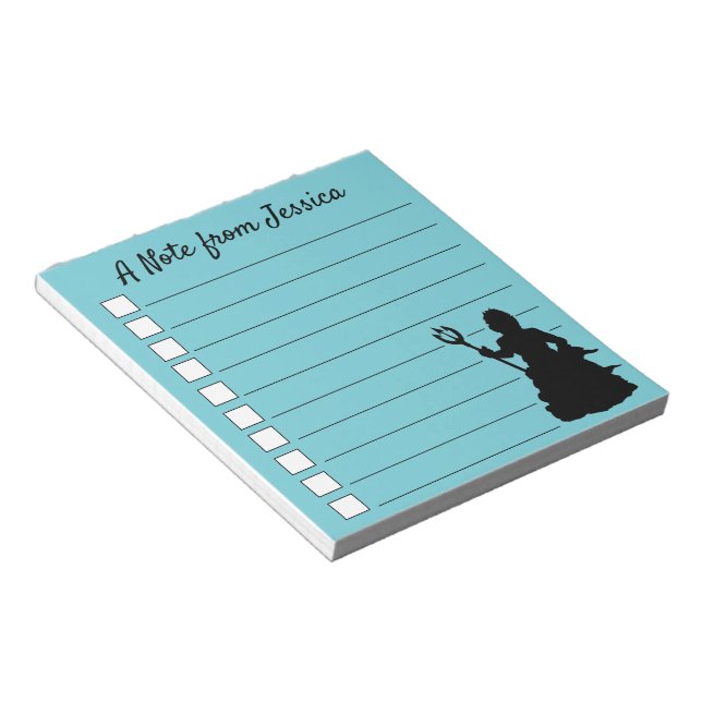 Virginia Beach, VA Neptune Statue Ocean Nautical Notepad (Angled)