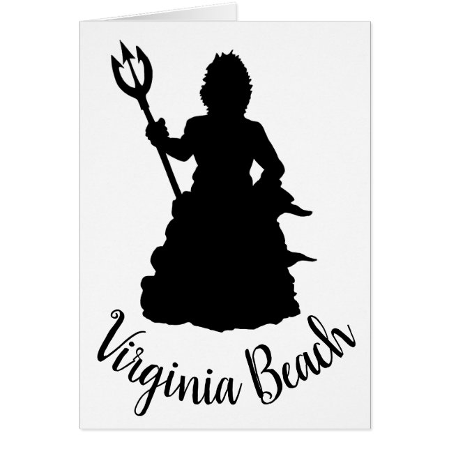 Virginia Beach, VA Neptune Statue Silhouette (Front)