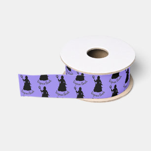 Virginia Beach, VA Neptune Statue Silhouette Grosgrain Ribbon