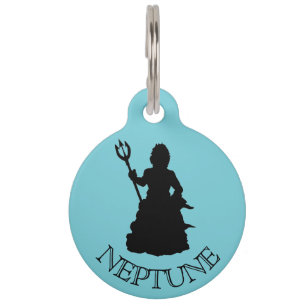 Virginia Beach, VA Neptune Statue Silhouette Pet Tag