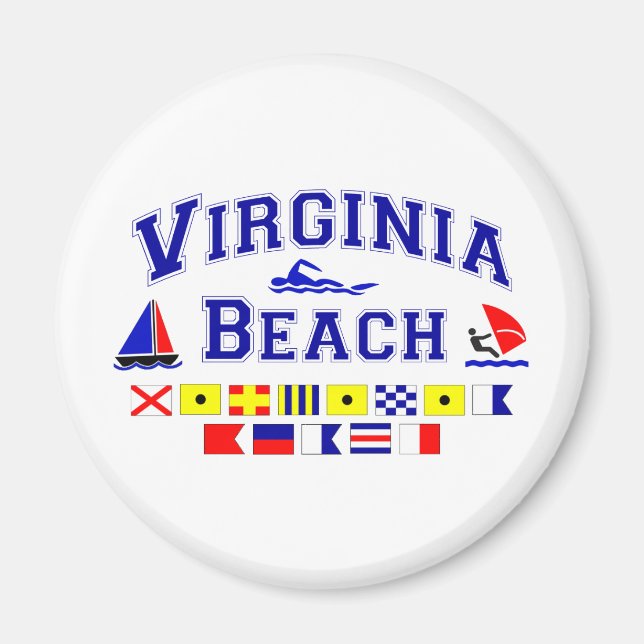 Virginia Beach VA Signal Flags Magnet (Front)