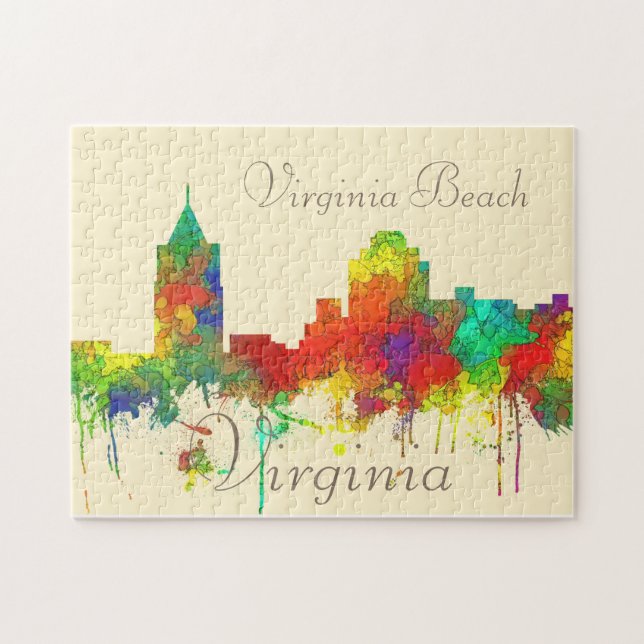Virginia Beach Vi‏ginia Skyline SG Jigsaw Puzzle (Horizontal)