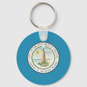 Virginia Beach (Virginia) City flag Keychain