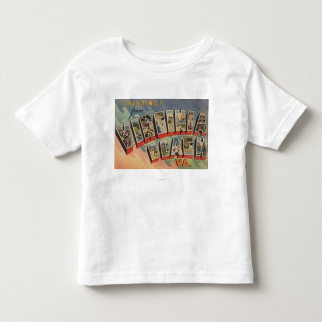 Virginia Beach, Virginia - Large Letter Scenes Toddler T-Shirt (Front)