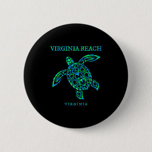 Virginia Beach Virginia Sea Turtle Vacation Souven 6 Cm Round Badge