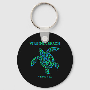 Virginia Beach Virginia Sea Turtle Vacation Souven Key Ring