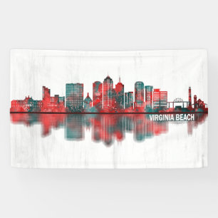 Virginia Beach Virginia Skyline Banner