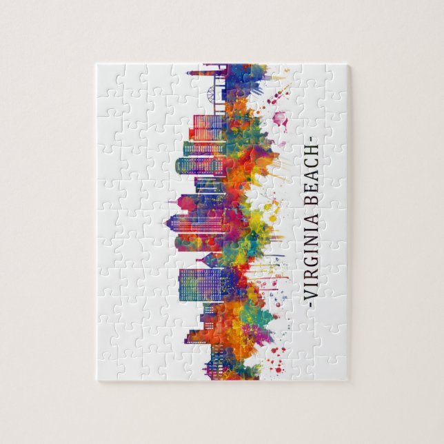 Virginia Beach Virginia Skyline Jigsaw Puzzle (Vertical)