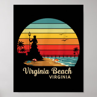 Virginia Beach Virginia Travel Summer Family Vacat Poster