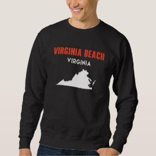 Virginia Beach Virginia USA State America Travel V Sweatshirt