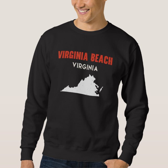 Virginia Beach Virginia USA State America Travel V Sweatshirt (Front)