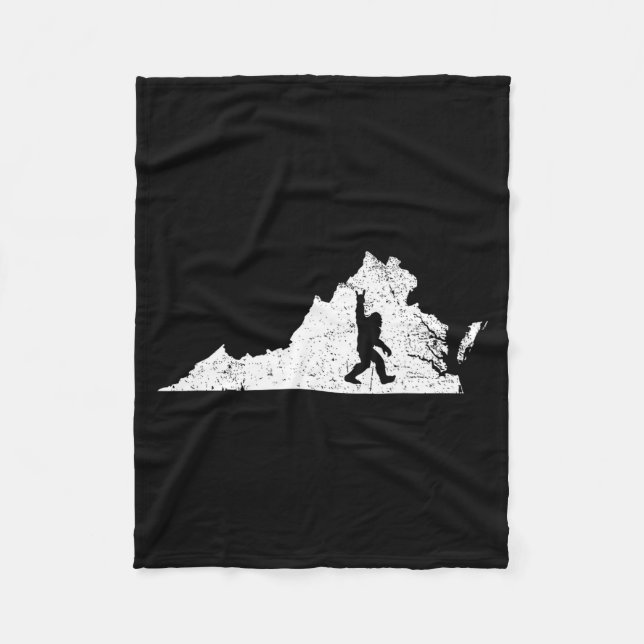 Virginia Bigfoot Sasquatch Funny Appalachian Men K Fleece Blanket (Front)