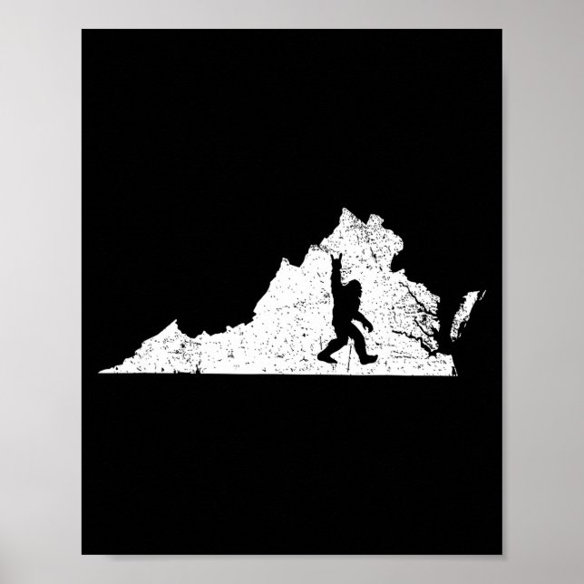 Virginia Bigfoot Sasquatch Funny Appalachian Men K Poster (Front)
