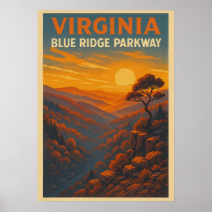 Virginia Blue Ridge Parkway V01 Poster