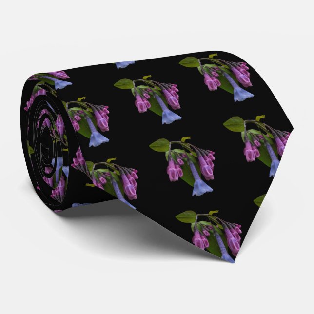 Virginia Bluebells Wildflower Tie (Rolled)