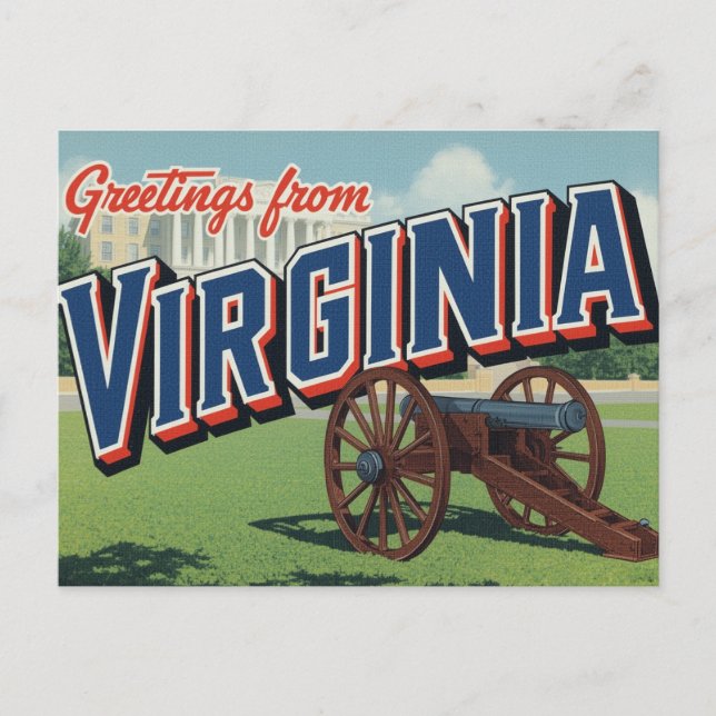 Virginia Cannon History Capitol Postcard (Front)