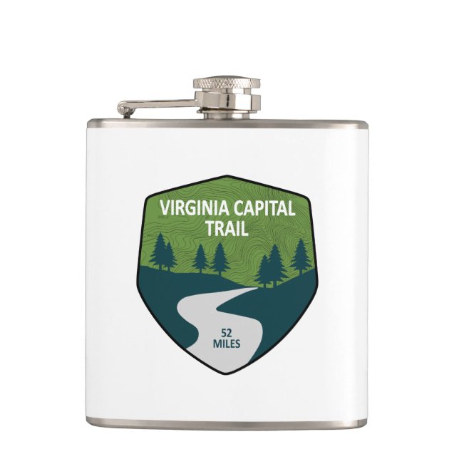 Virginia Capital Trail Hip Flask (Front)