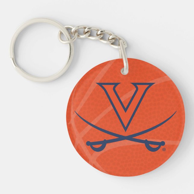 Virginia Cavaliers Basketball Key Ring (Front)
