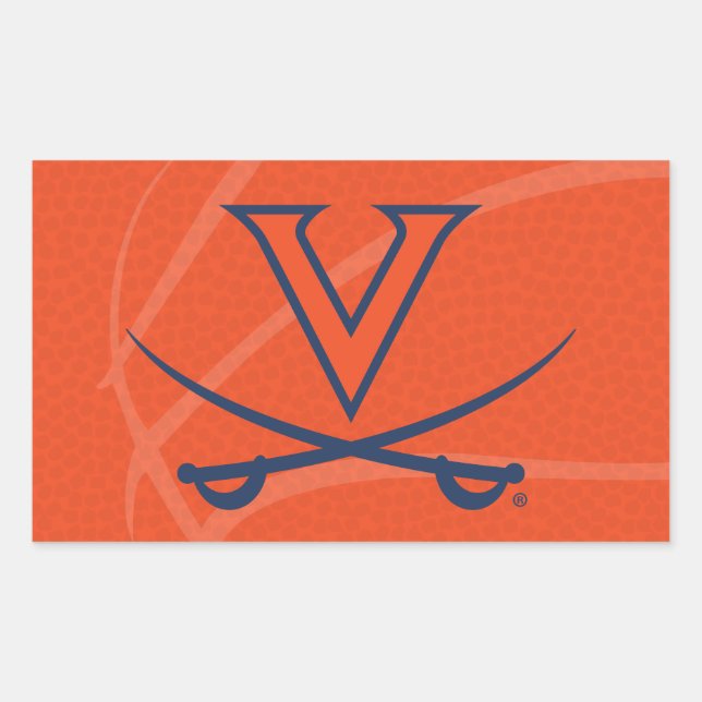 Virginia Cavaliers Basketball Rectangular Sticker (Front)