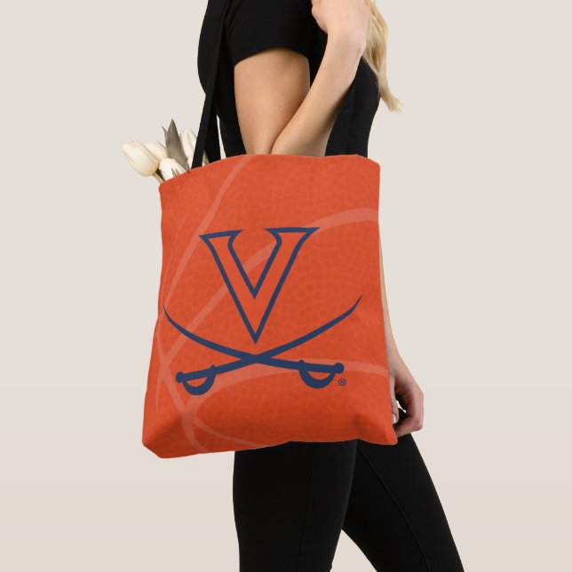 Virginia Cavaliers Basketball Tote Bag (Close Up)